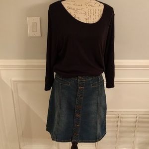 Coldwater Creek 3/4 sleeve black top